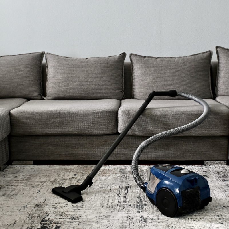 Vacuum cleaner on a carpet